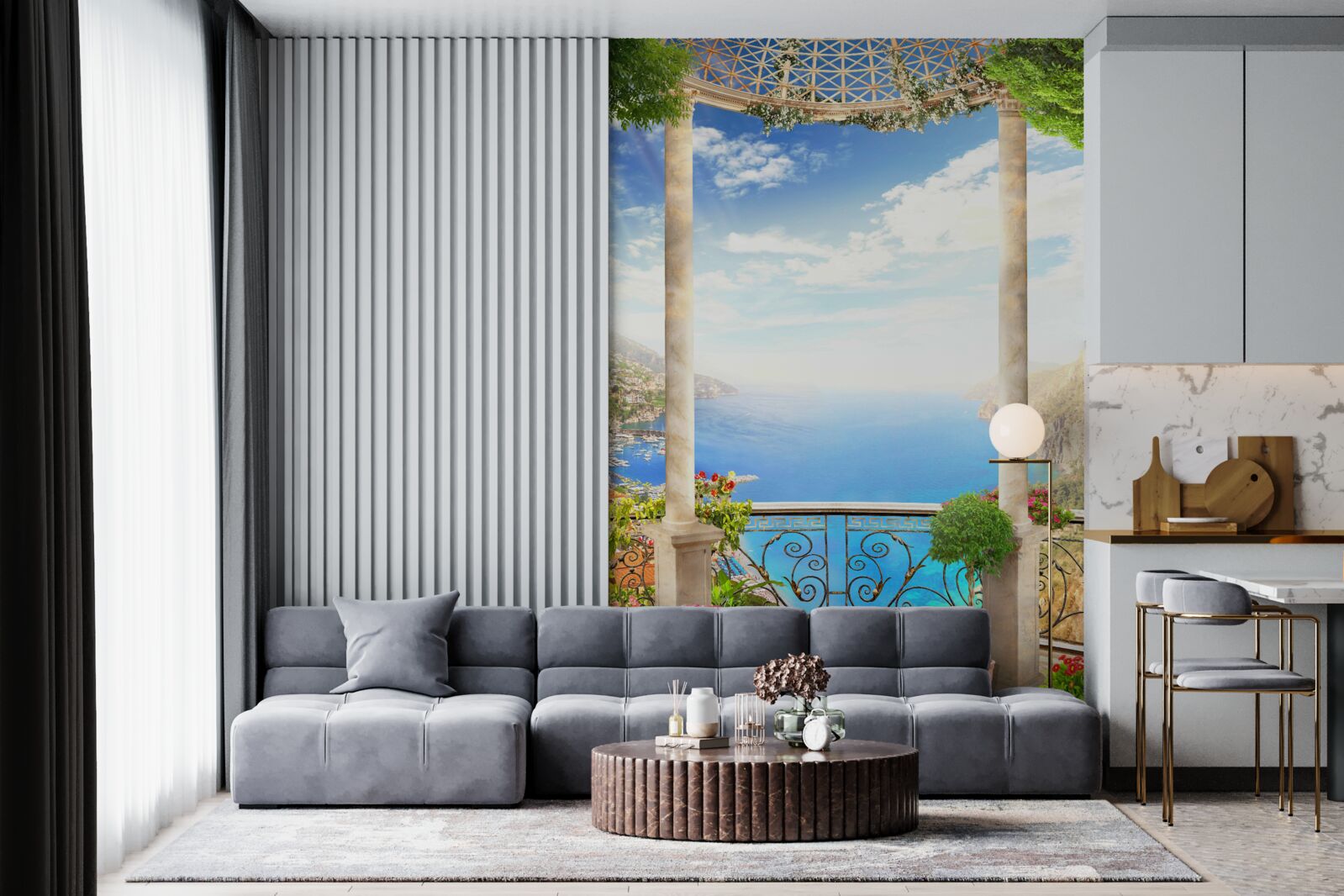 Fototapeten Plattform mit Blick auf das Meer