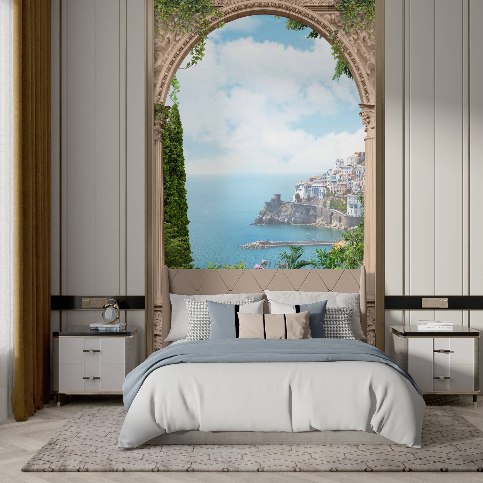 Fototapeten Landschaft der Bucht in Italien