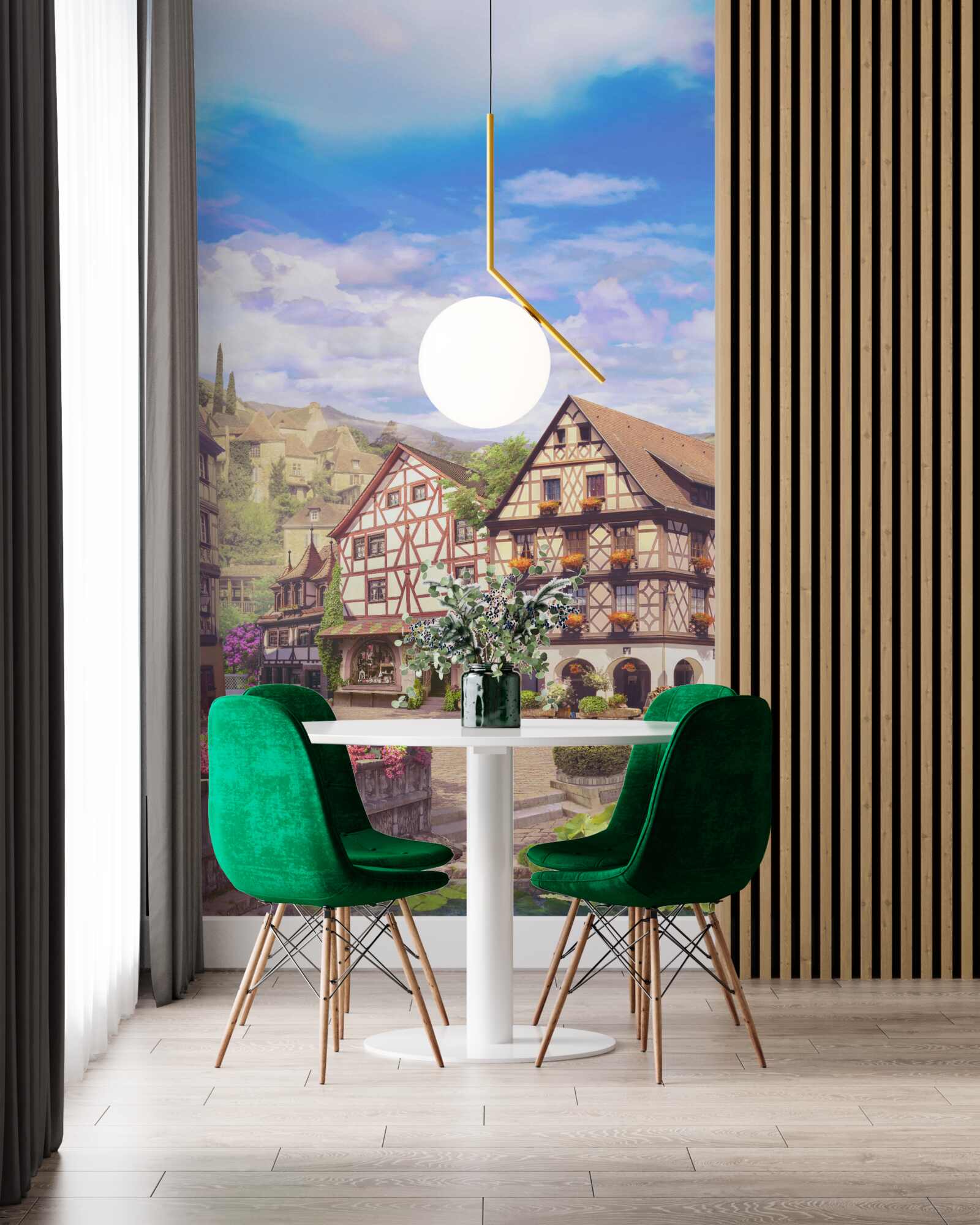 Fototapeten Eine schöne Aussicht auf die Stadt