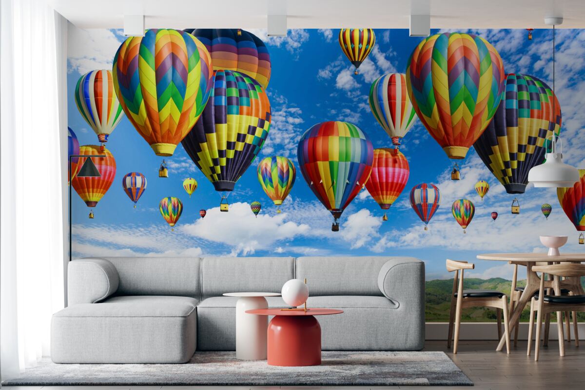 Fototapeten Ballon Prozession aller Farben