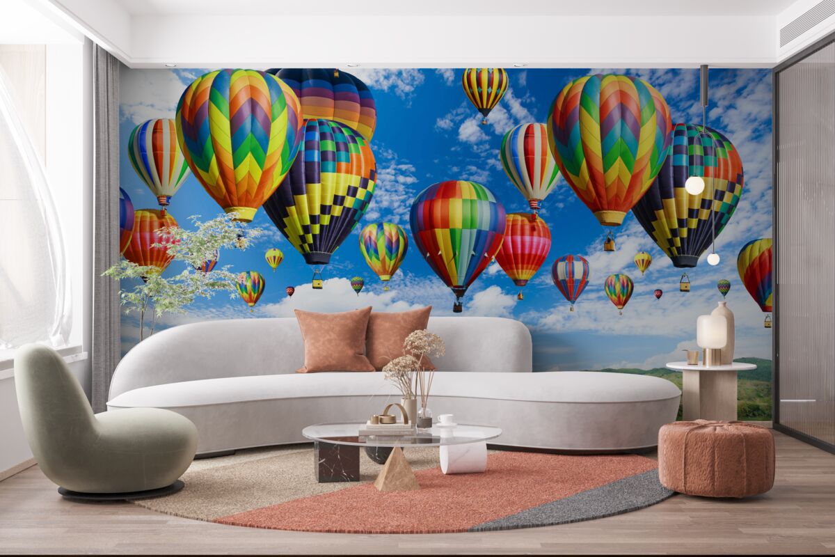 Fototapeten Ballon Prozession aller Farben