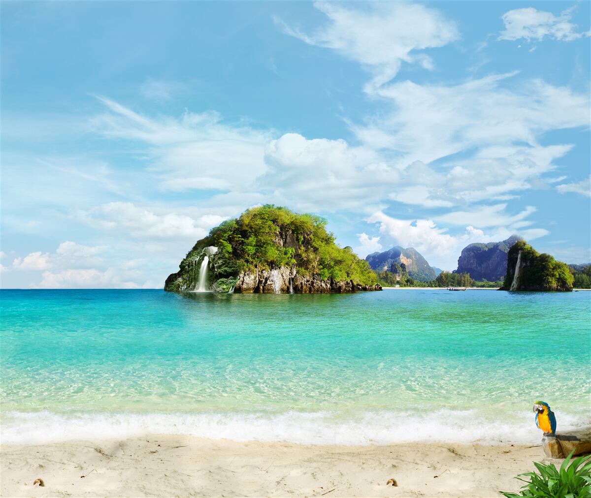 Fototapeten Eine schöne Landschaft vom Meer