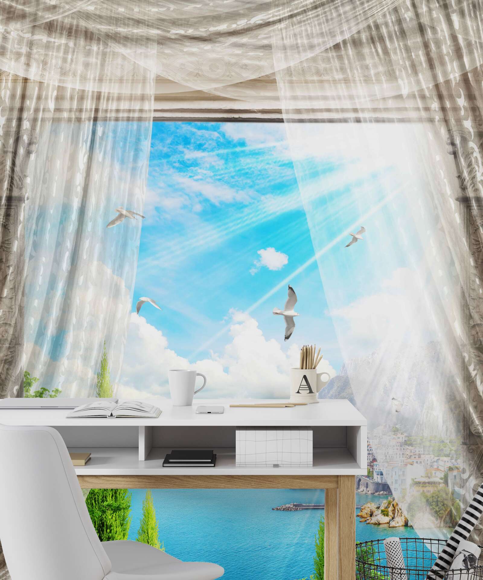 Fototapeten Ansicht aus dem Fenster