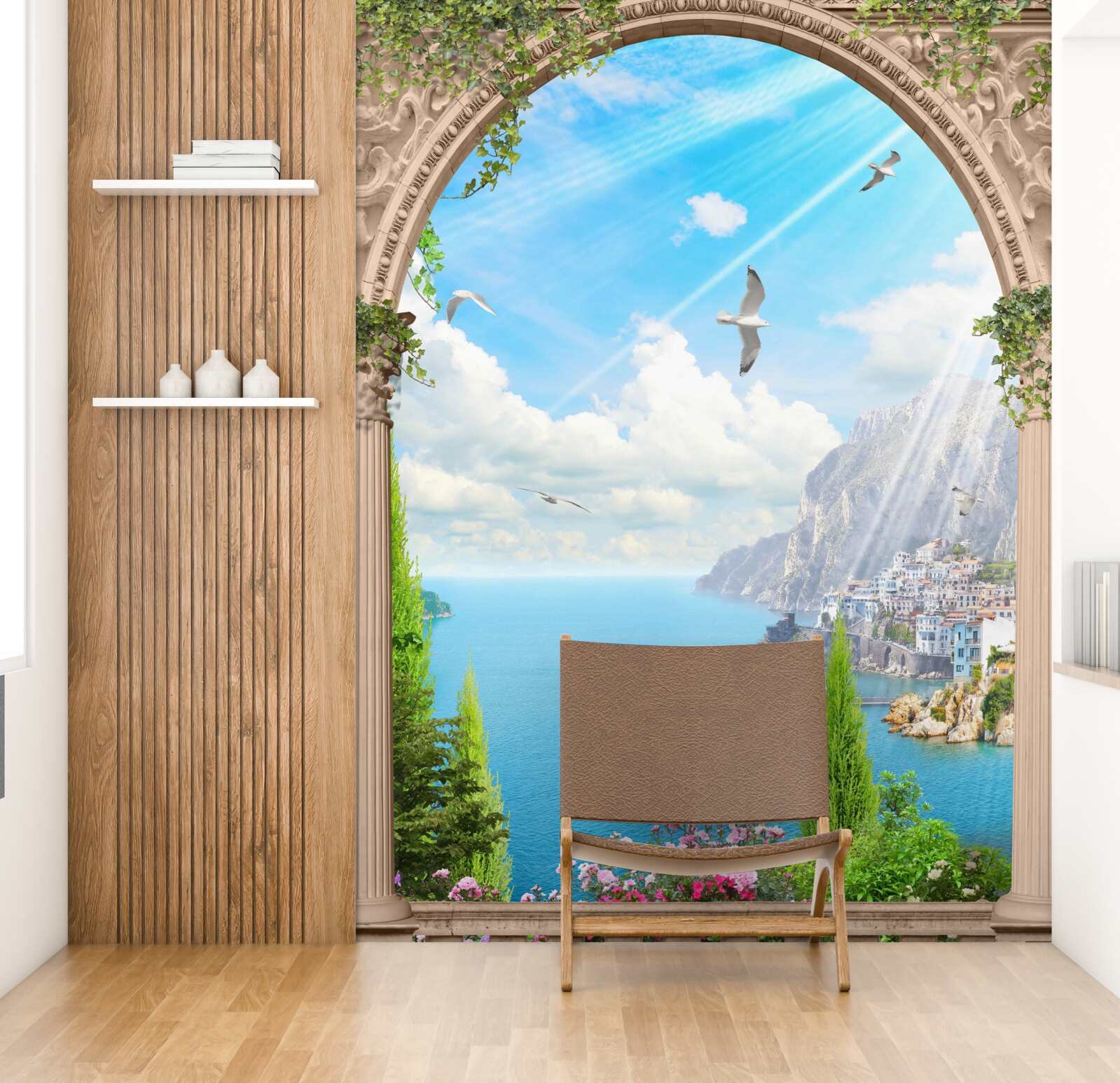 Fototapeten Meereslandschaft aus dem Fenster