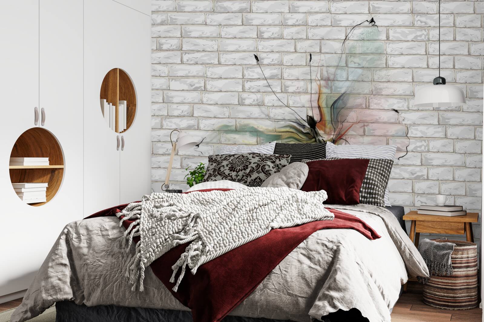 Fototapeten Schmetterling mit transparenten Flügeln an der Wand