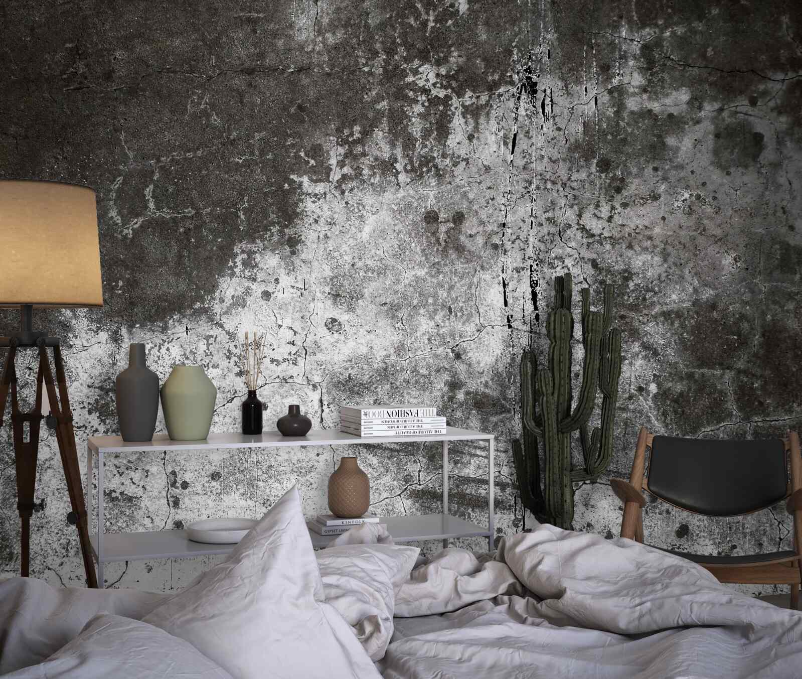 Fototapeten Alte graue Wand
