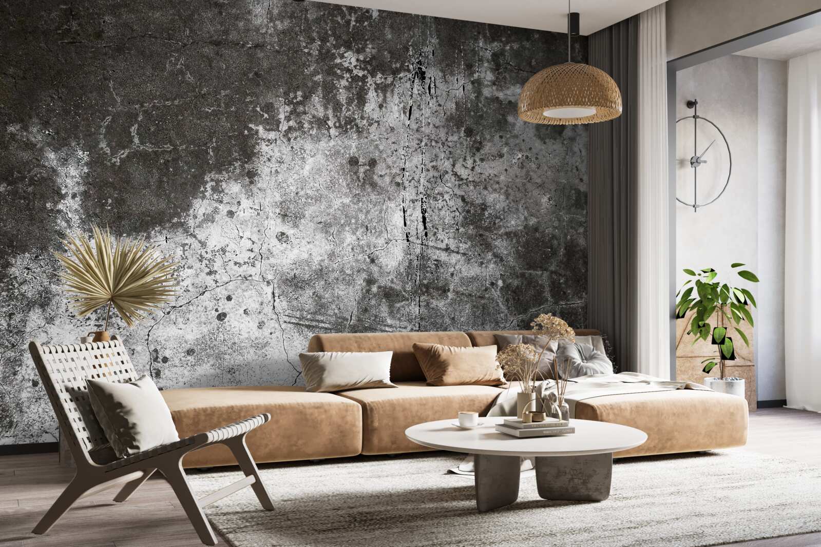Fototapeten Alte graue Wand