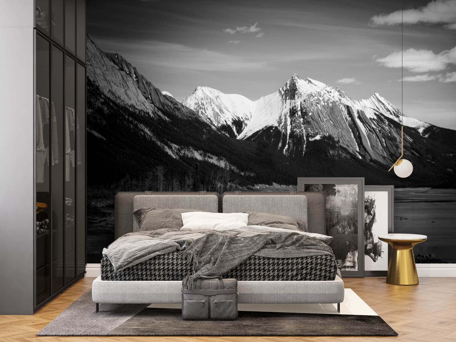 Fototapeten Berge in monochromen Farbtönen