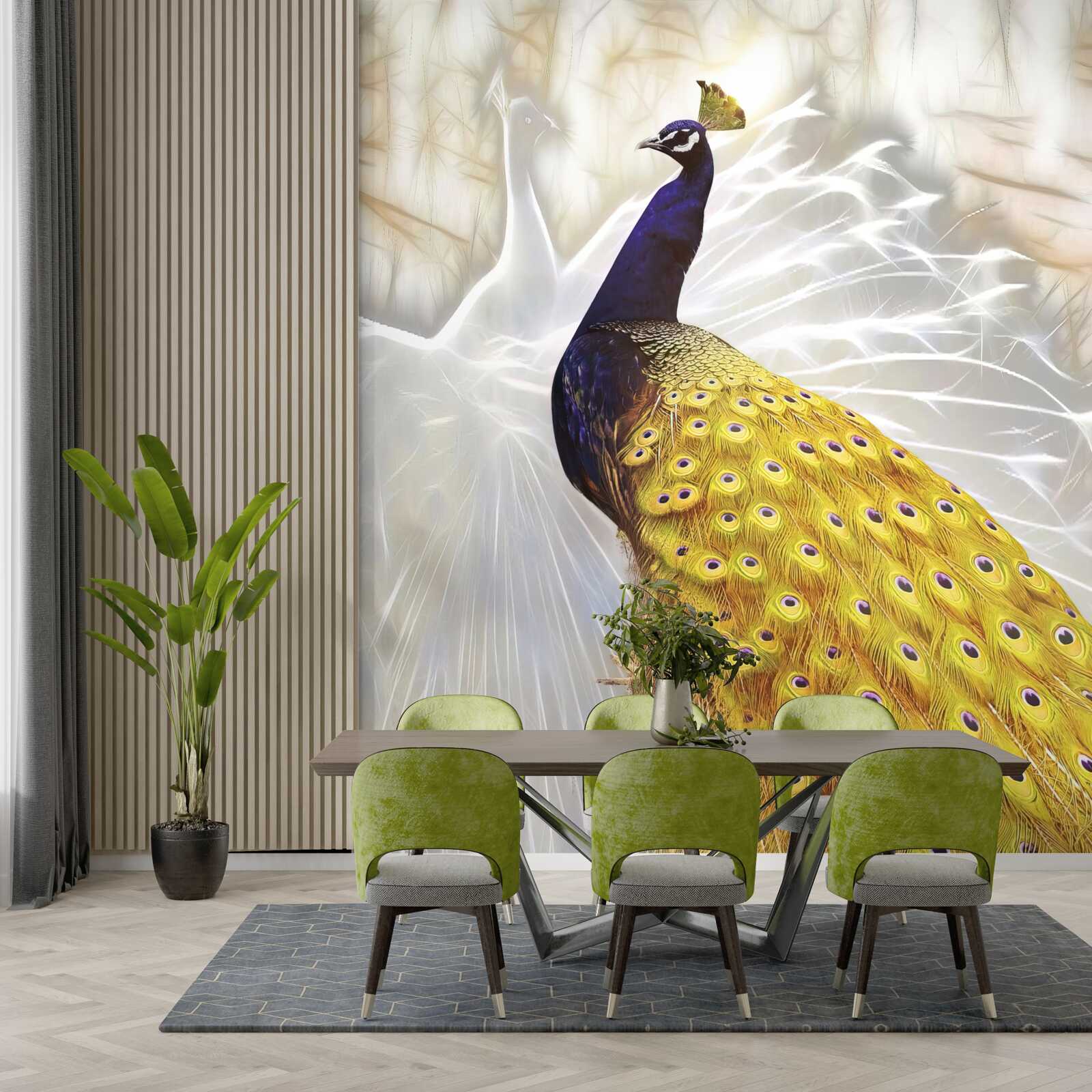 Fototapeten Vogel mit goldenen Federn