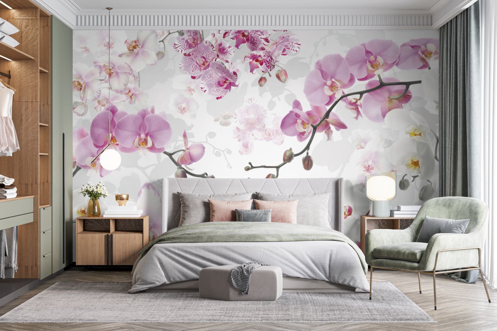 Fototapeten Orchideenzweige