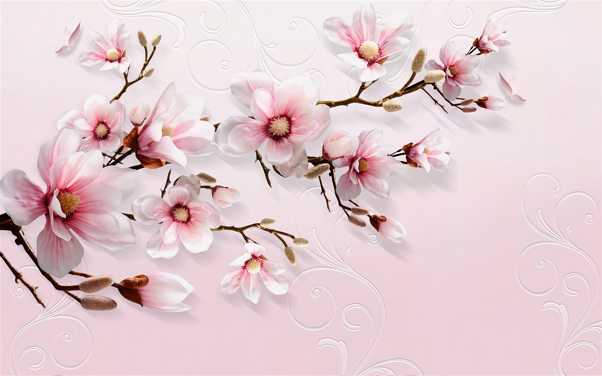 Fototapeten Hintergrundbild mit einem Blumenmotiv