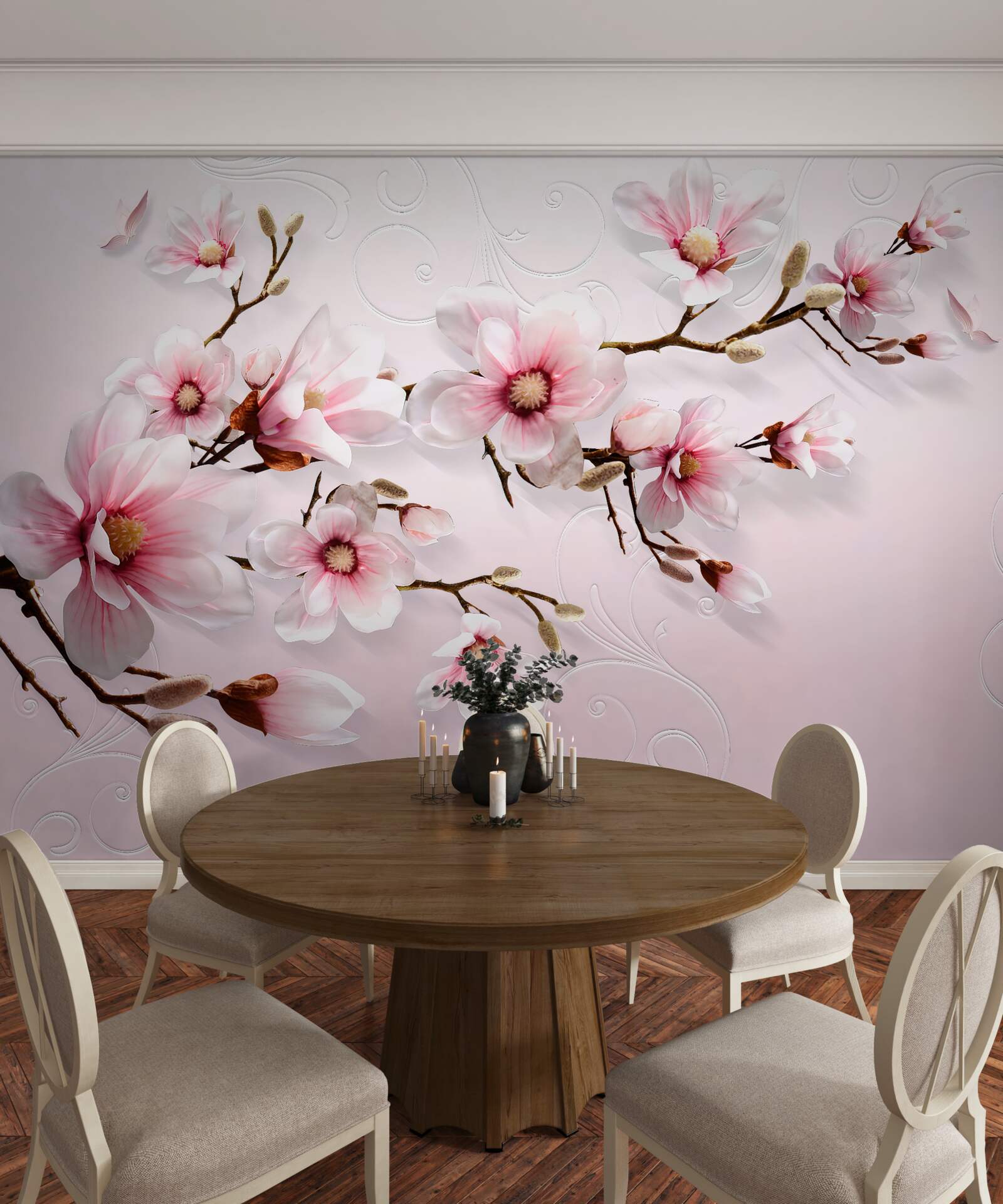Fototapeten Hintergrundbild mit einem Blumenmotiv