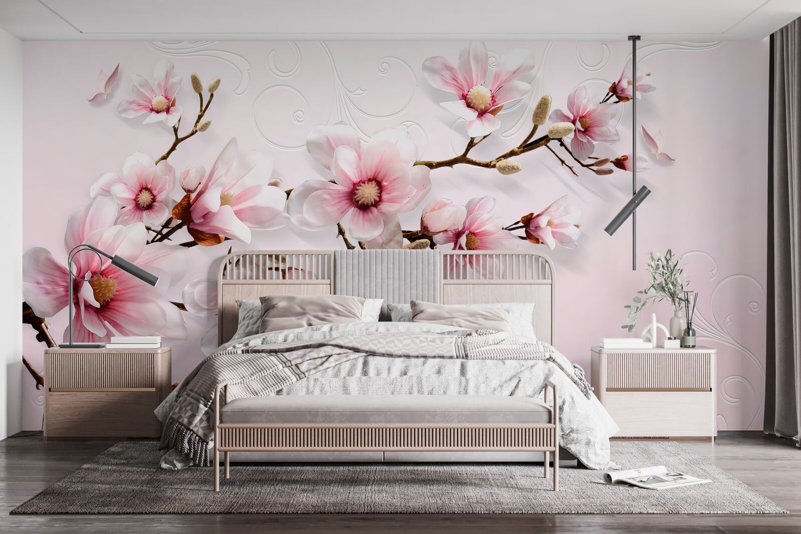 Fototapeten Hintergrundbild mit einem Blumenmotiv