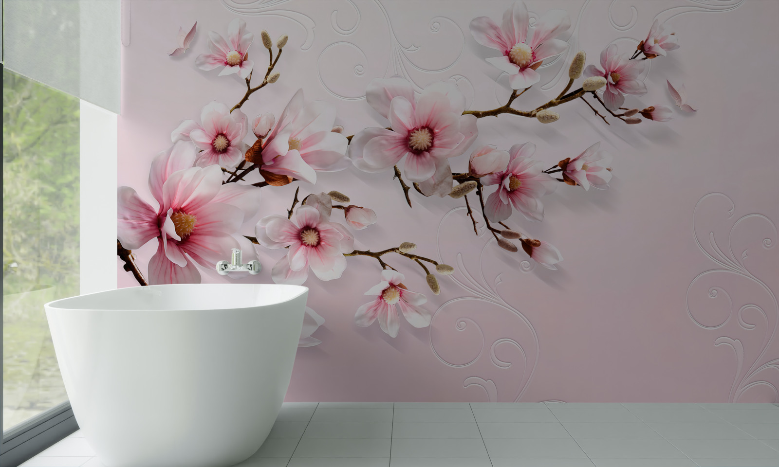 Fototapeten Hintergrundbild mit einem Blumenmotiv