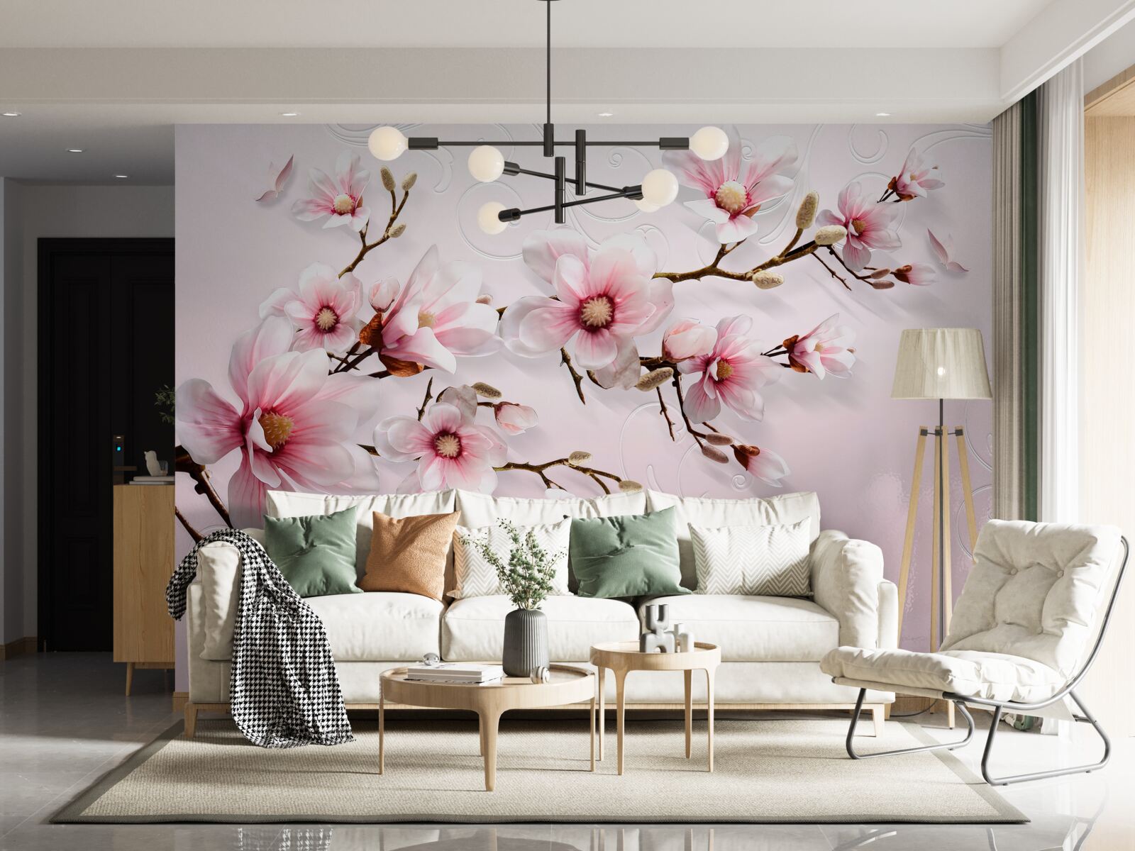 Fototapeten Hintergrundbild mit einem Blumenmotiv