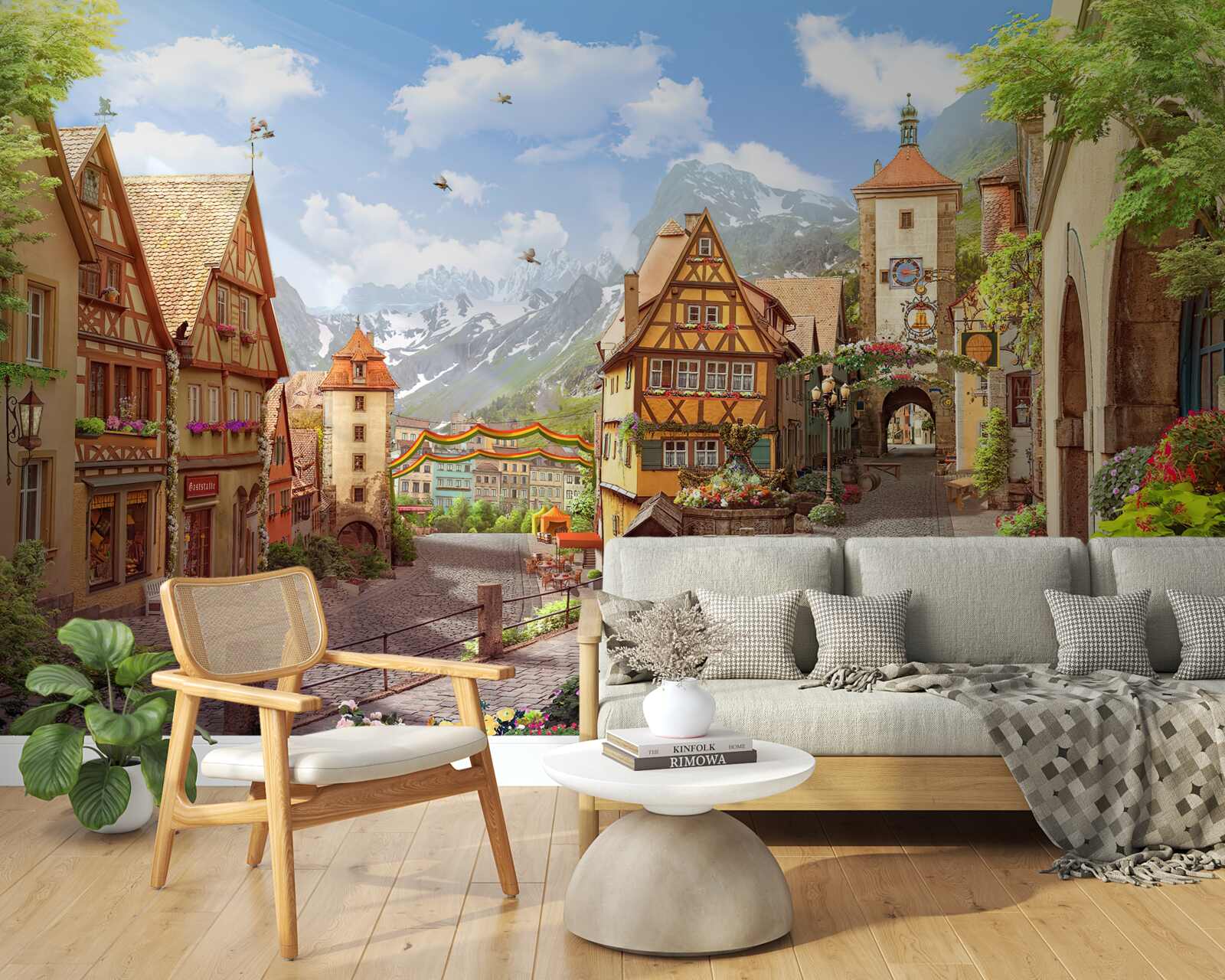Fototapeten Eine kleine und angenehme Stadt