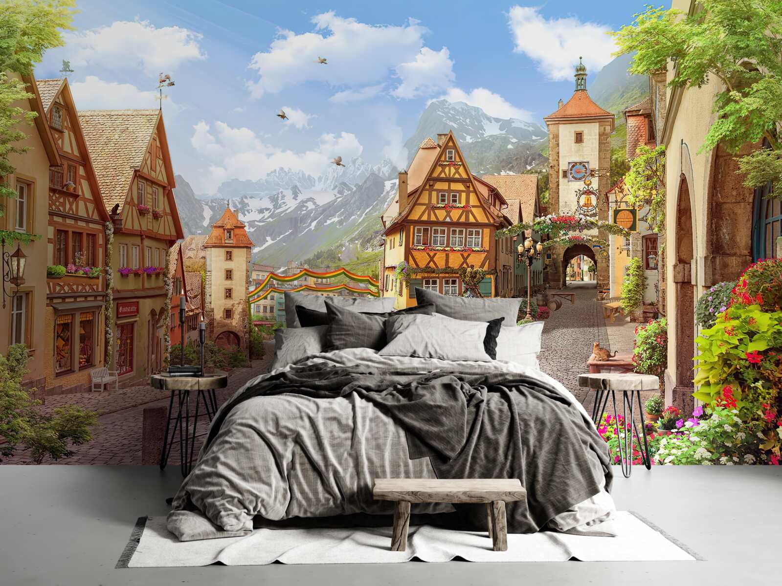 Fototapeten Eine kleine und angenehme Stadt
