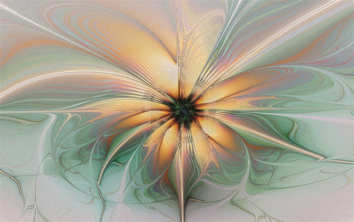 Fototapeten Verschüttete Farben und erzeugen eine Blume