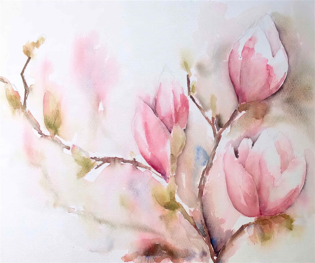 Fototapeten Rosa -Knospen