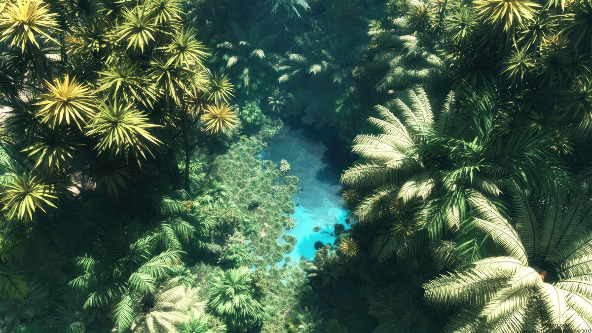 Fototapeten Eine Panoramablickansicht von oben auf der Liste und der Wasseroberfläche