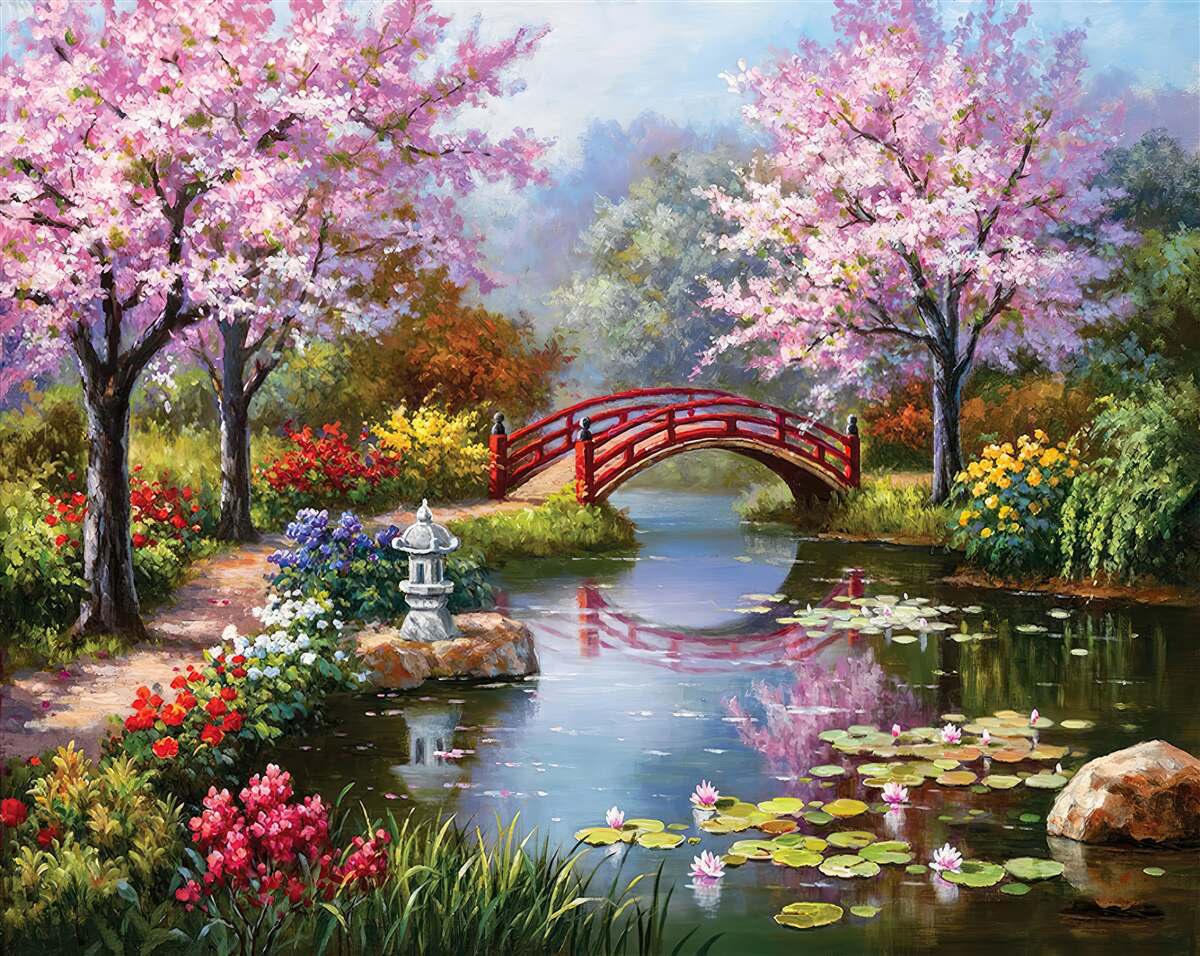 Fototapeten Ein Gartenblüte im chinesischen Stil