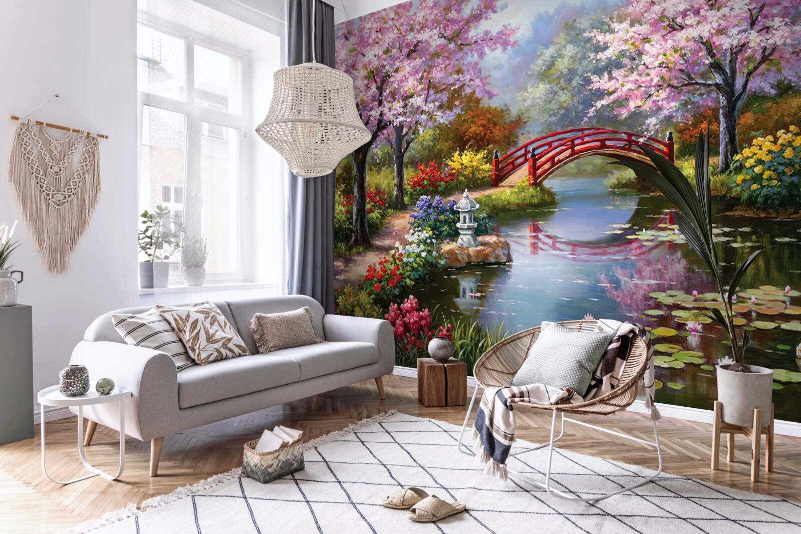 Fototapeten Ein Gartenblüte im chinesischen Stil