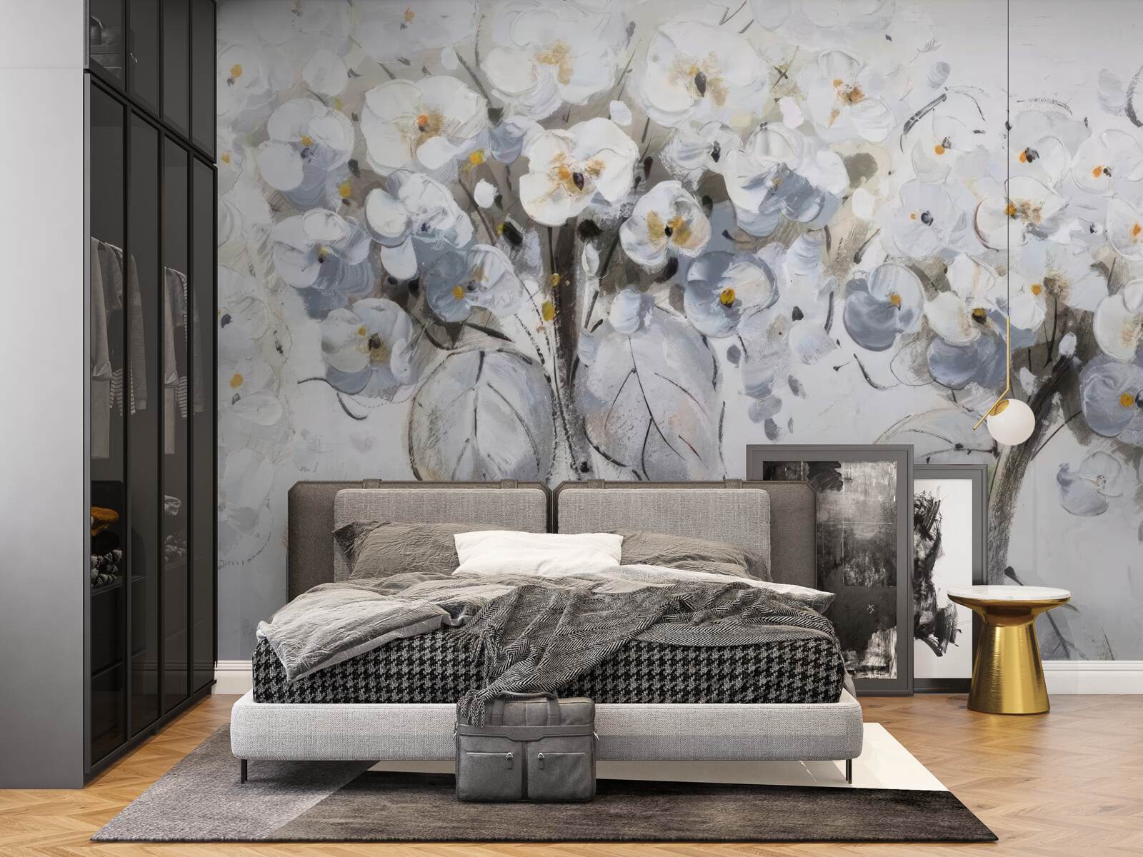 Fototapeten Er präsentierte helle Blumen