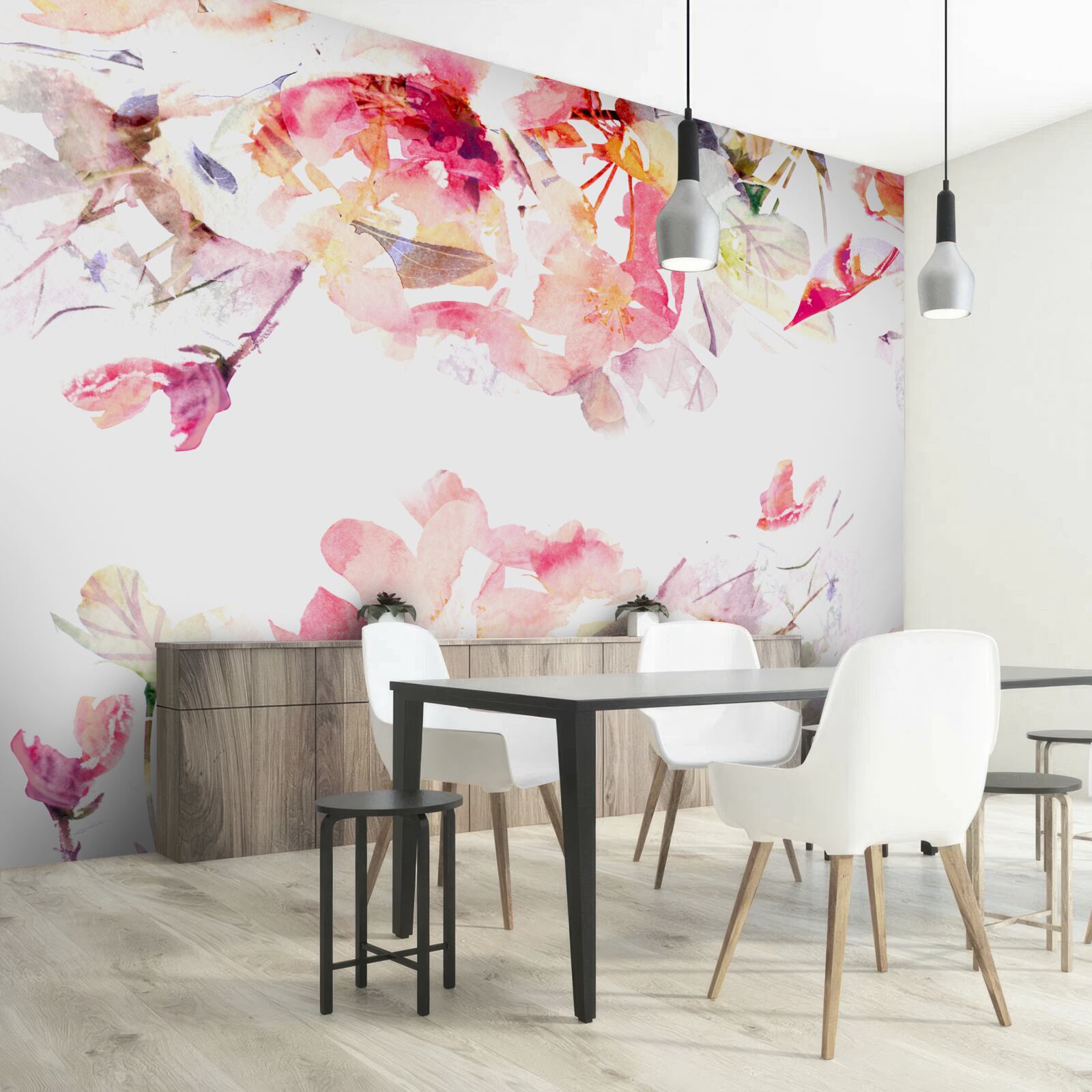Fototapeten Bild von rosa Blumen