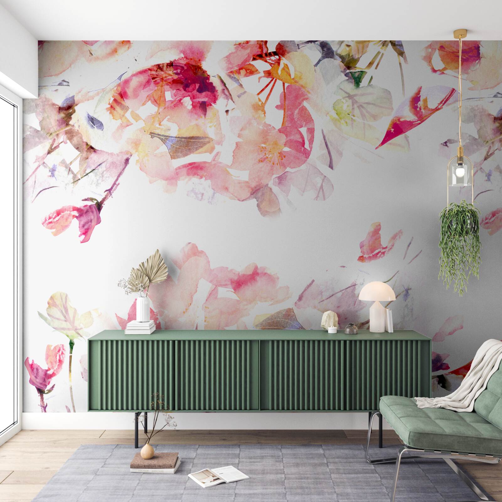 Fototapeten Bild von rosa Blumen