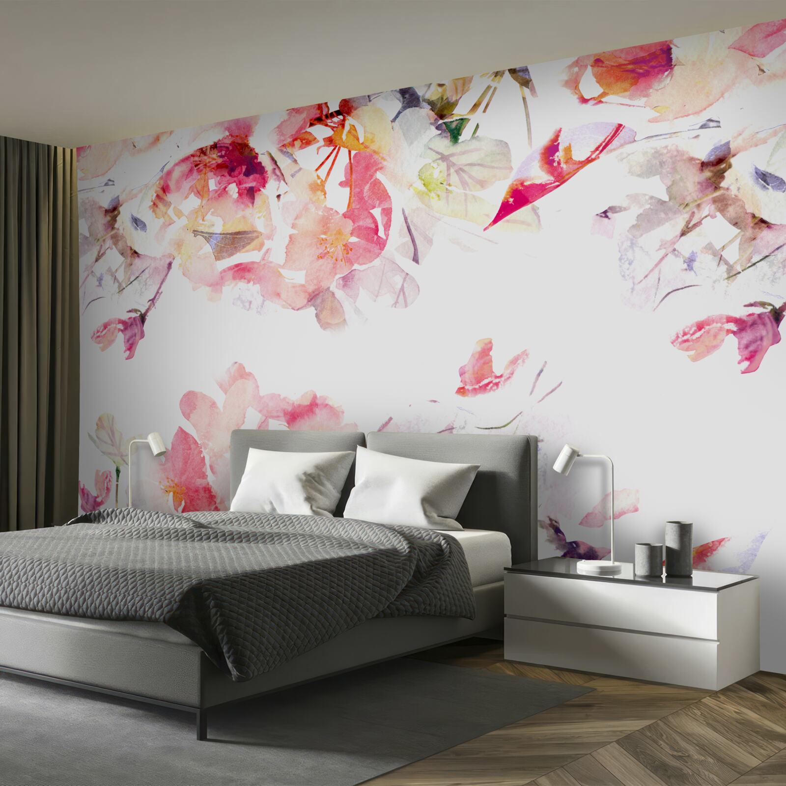 Fototapeten Bild von rosa Blumen