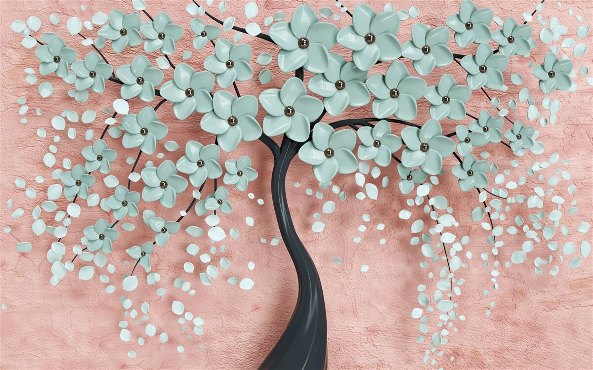 Fototapeten Ein Baum mit blauen Blütenständen