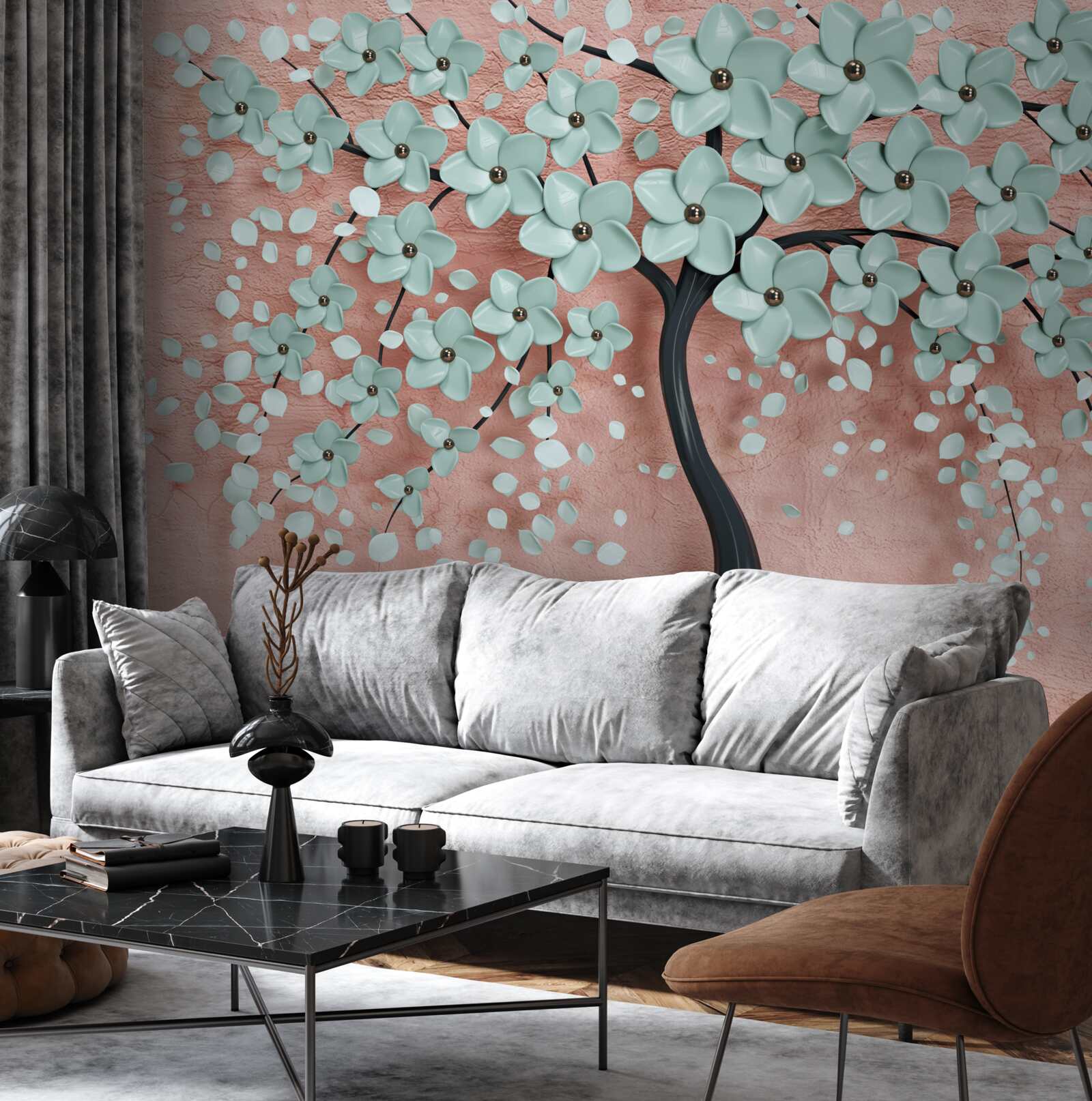 Fototapeten Ein Baum mit blauen Blütenständen
