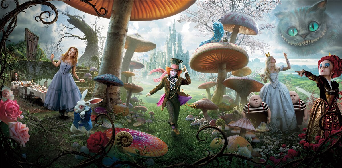 Fototapeten Charaktere von "Alice im Wunderland"