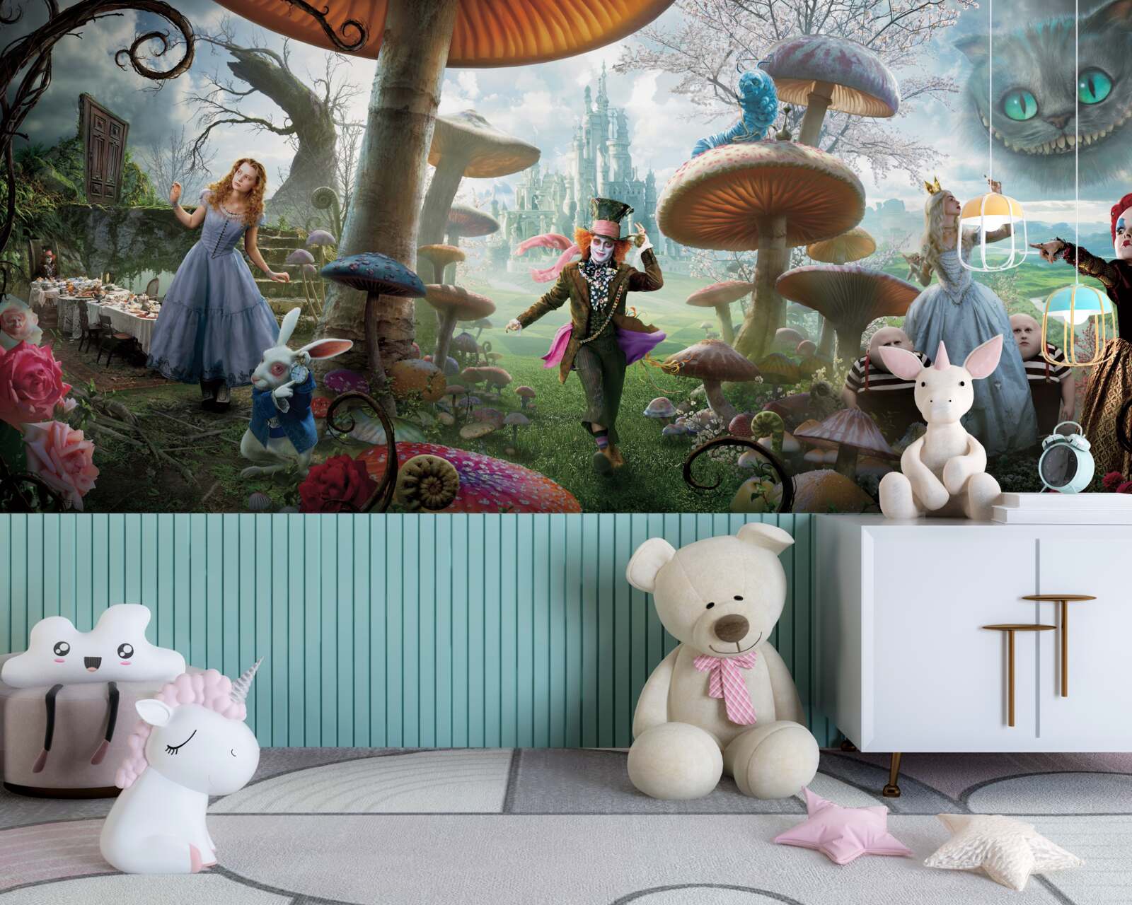 Fototapeten Charaktere von "Alice im Wunderland"