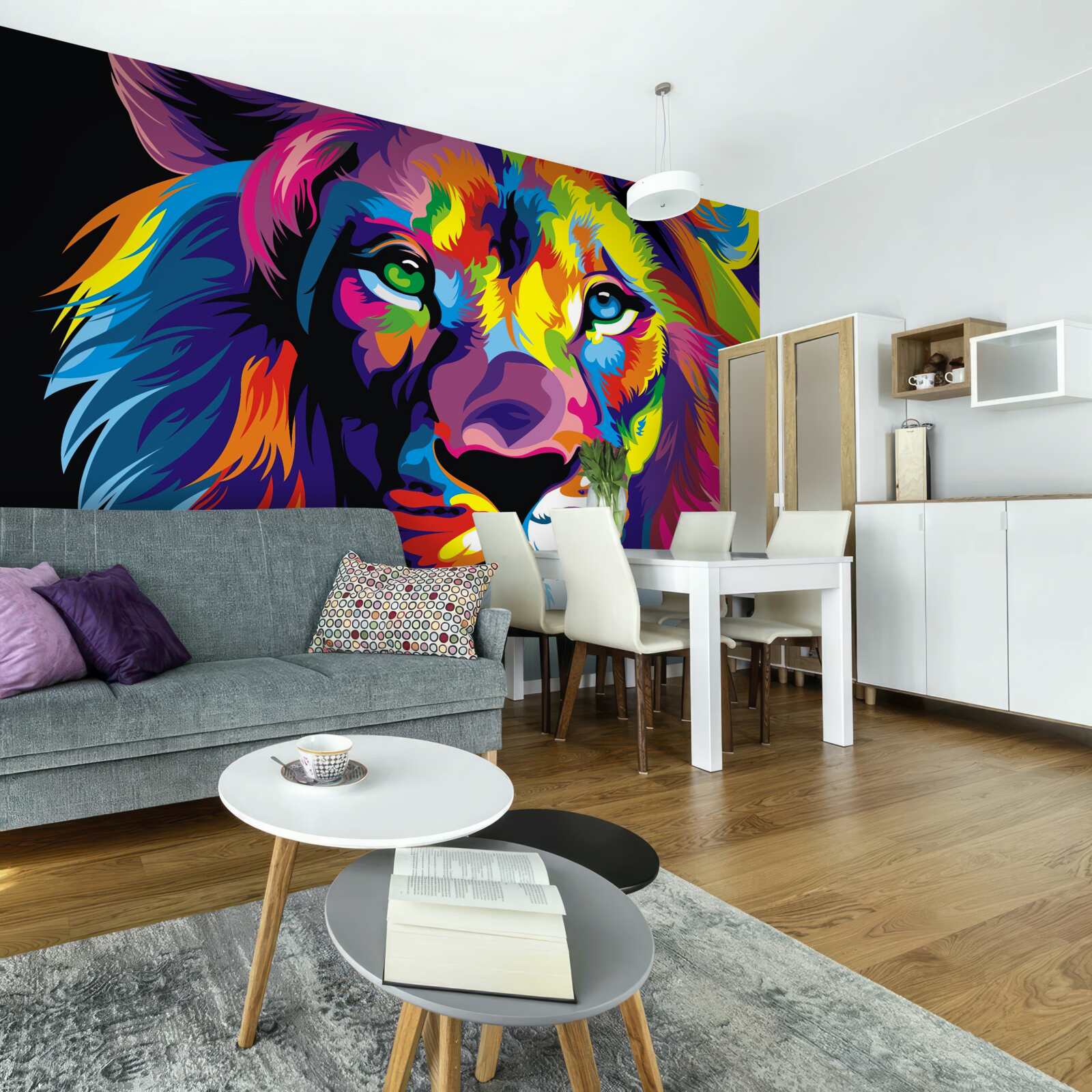 Fototapeten Pop-Art-Bild des Löwen