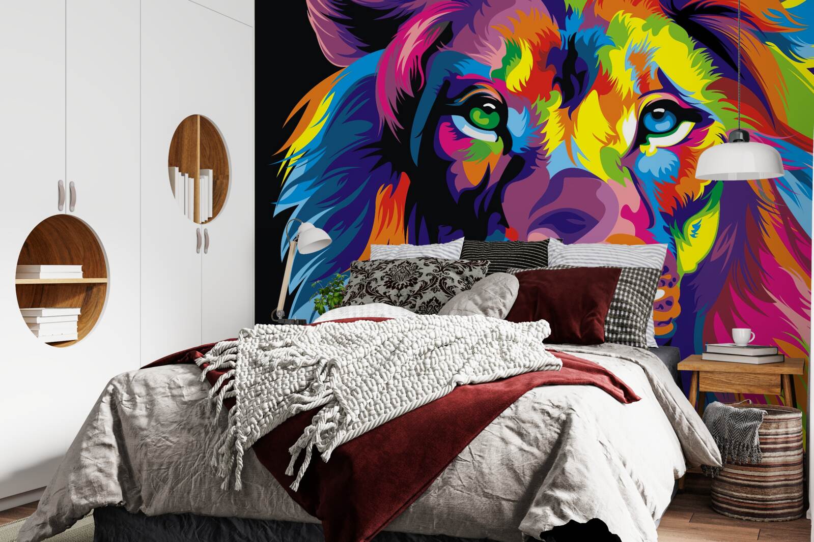 Fototapeten Pop-Art-Bild des Löwen