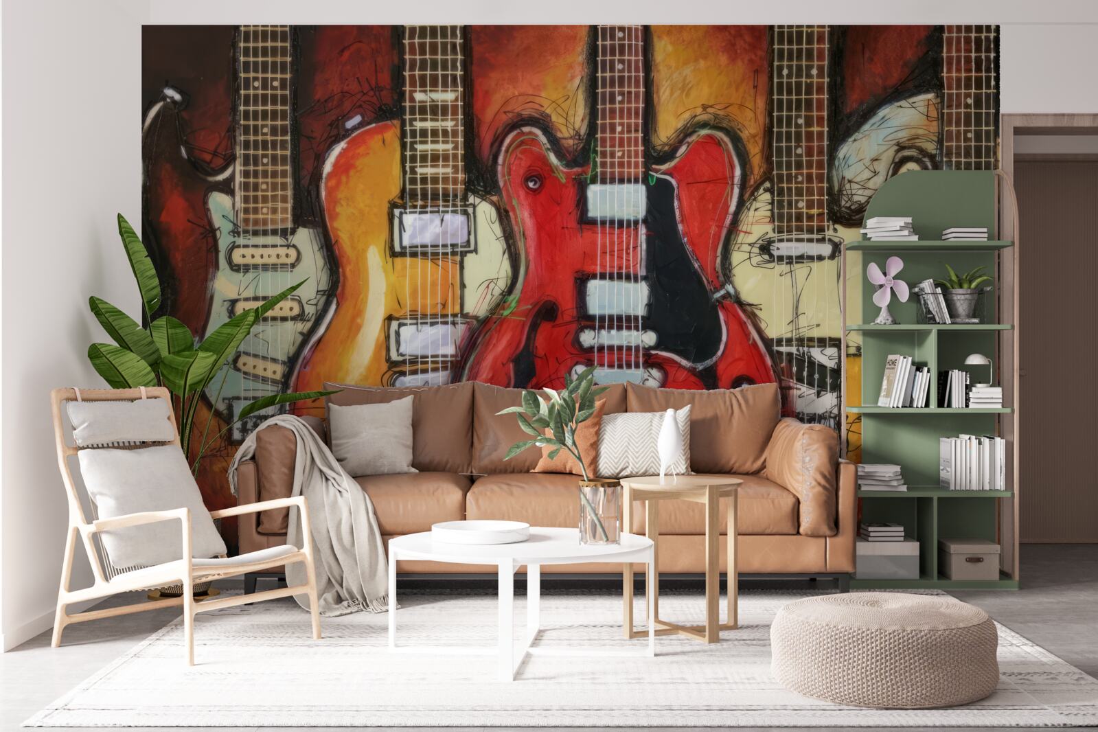 Fototapeten Gitarren mit unterschiedlichen Designs