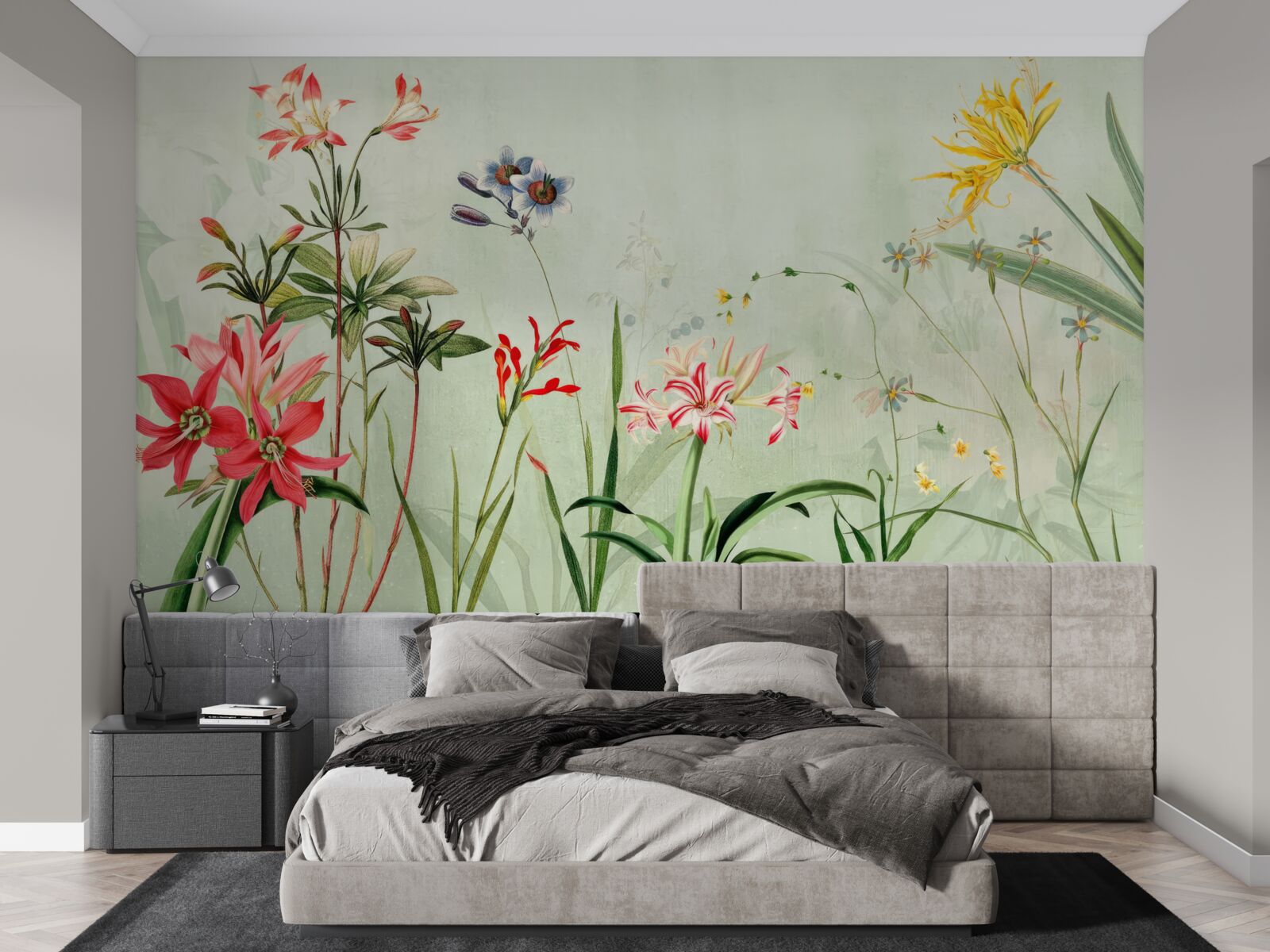 Fototapeten Nebelverpackte Blumen