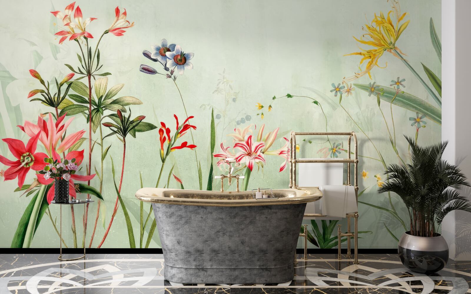 Fototapeten Nebelverpackte Blumen