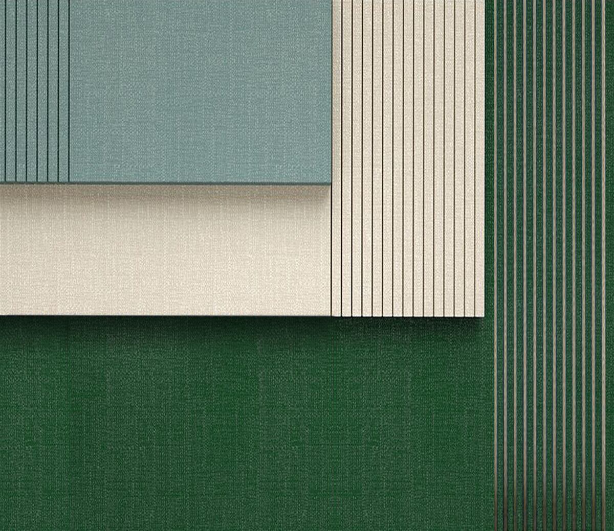 Fototapeten Quadratisch in blau, beige und grün