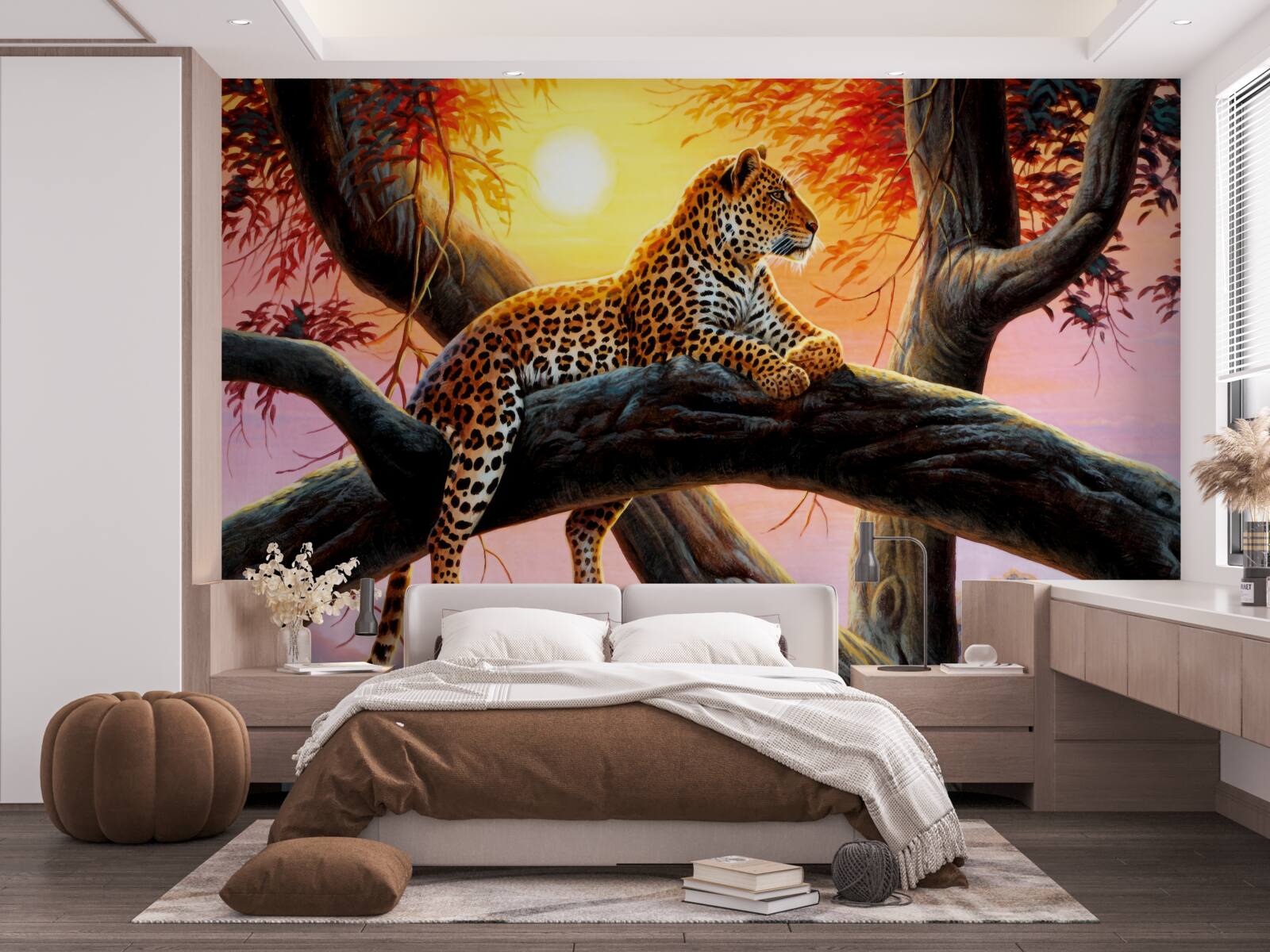 Fototapeten Cheetah sitzt auf einem Baum