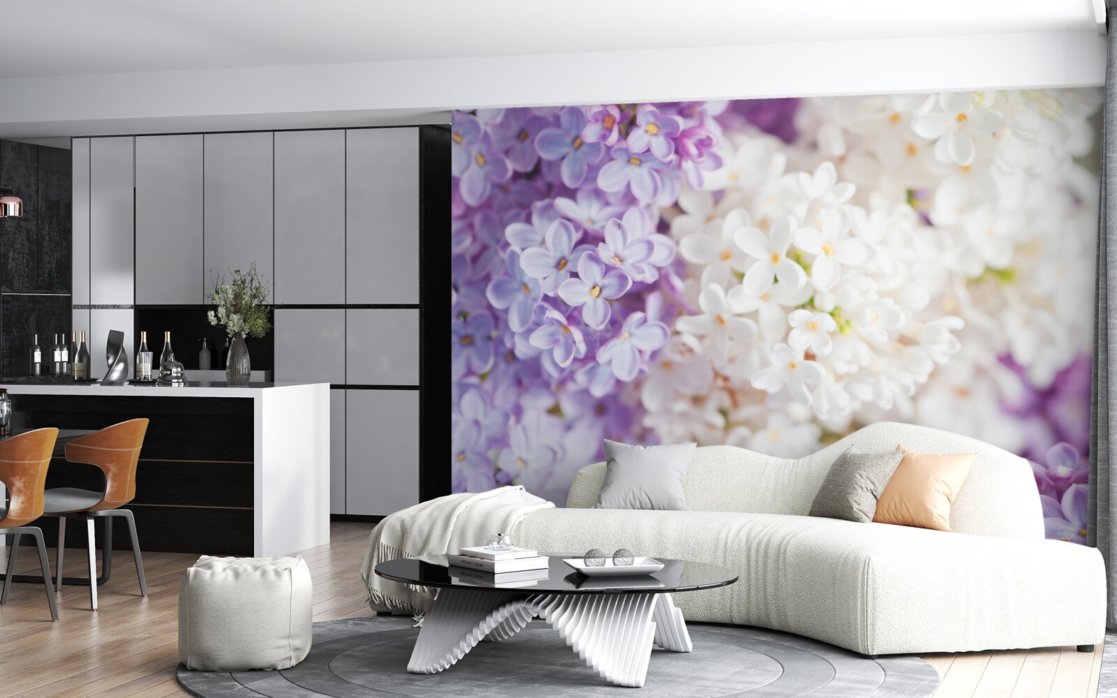 Fototapeten Lilacs blühen im Frühling