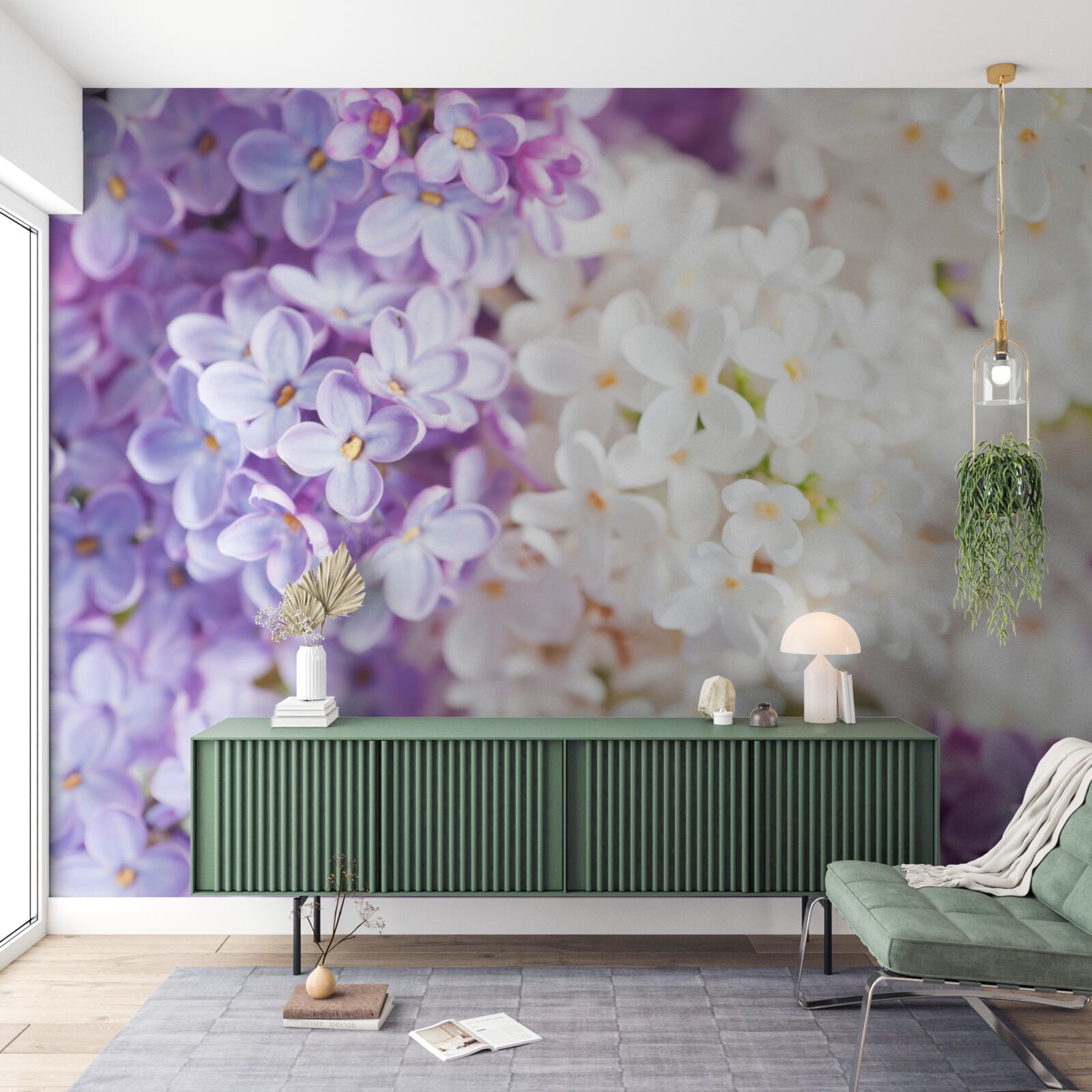 Fototapeten Lilacs blühen im Frühling