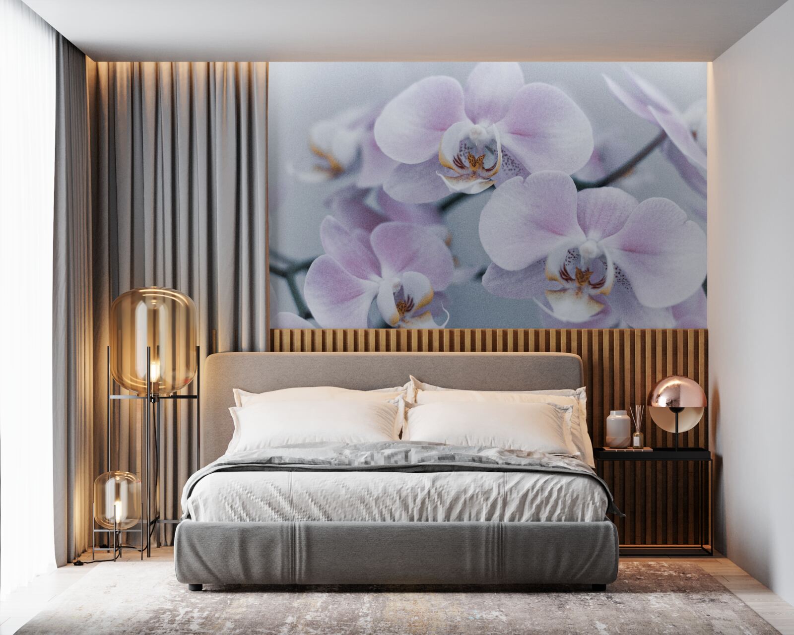Fototapeten Große Orchideenblüten