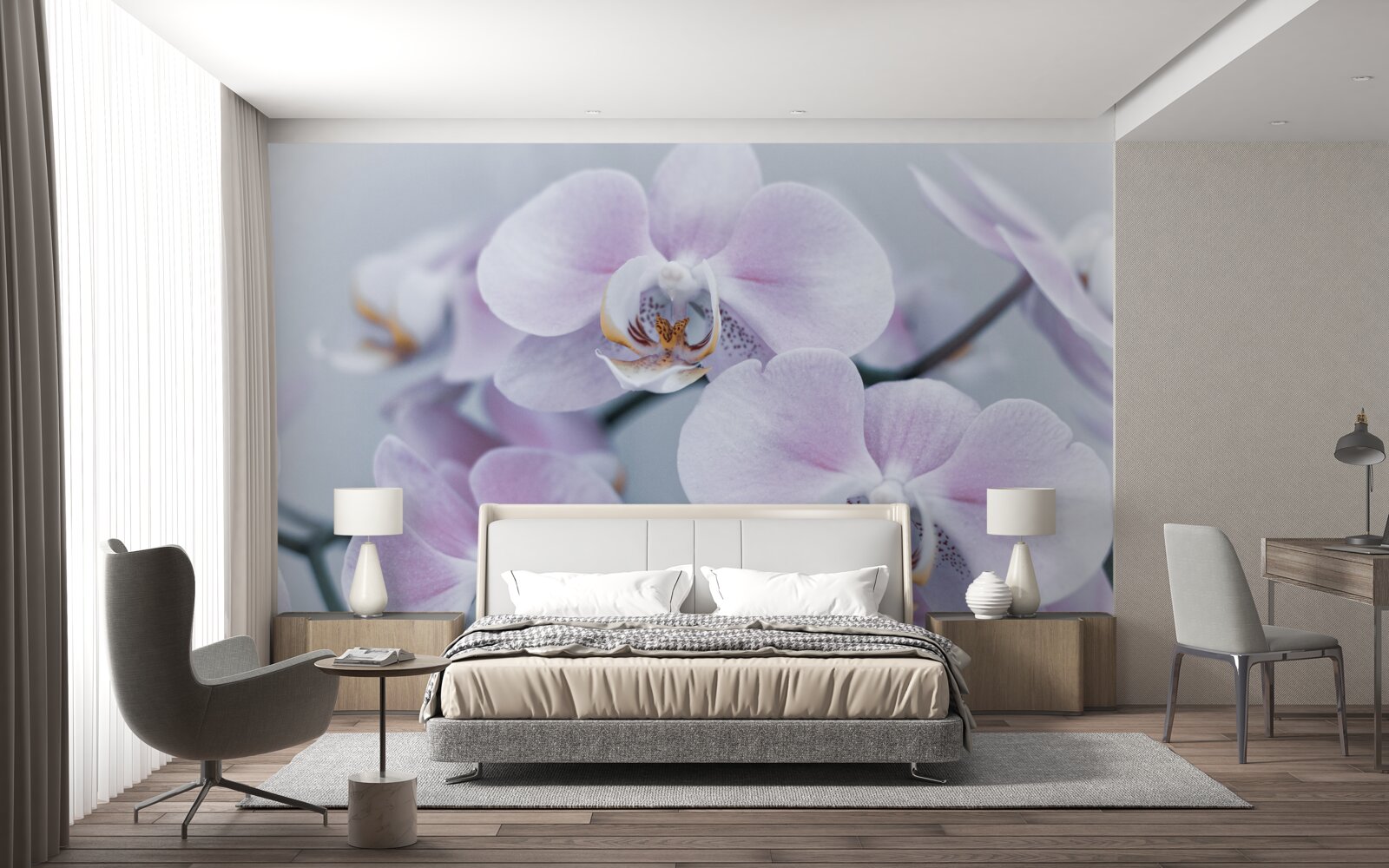Fototapeten Große Orchideenblüten