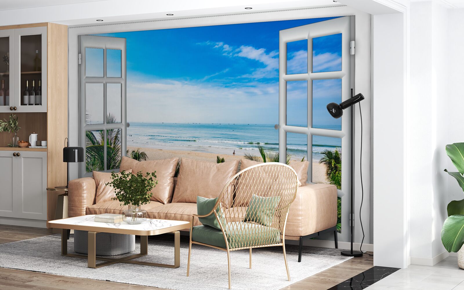 Fototapeten Öffnen Sie Fenster mit schönen Aussichten
