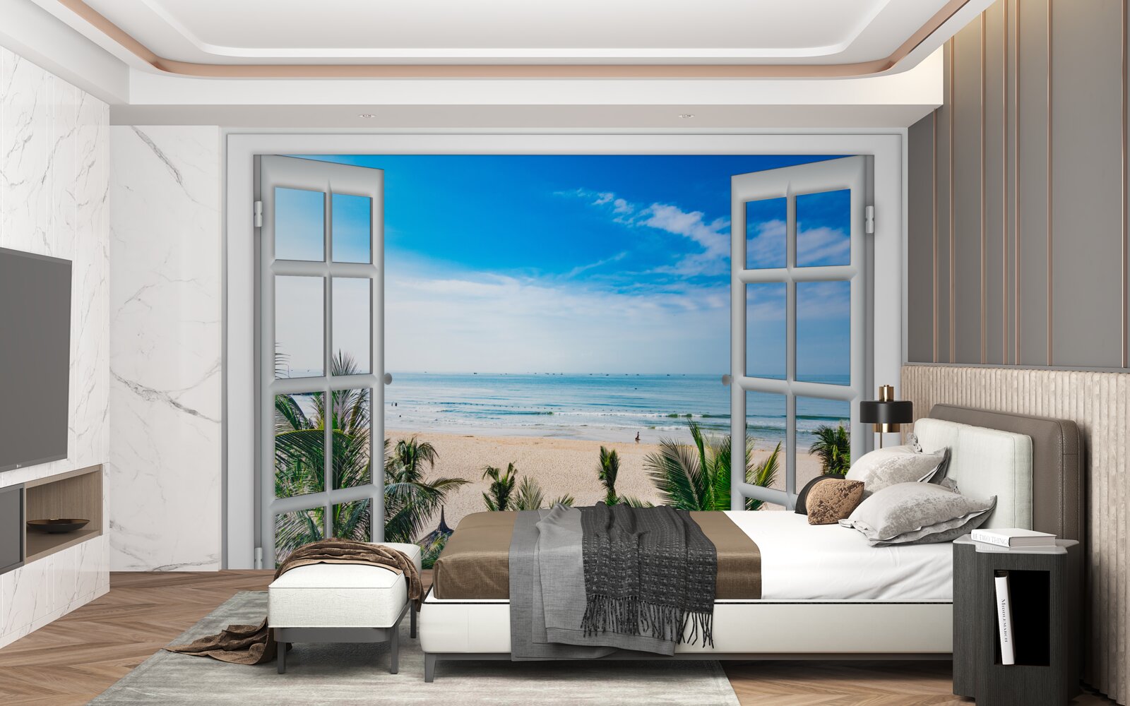 Fototapeten Öffnen Sie Fenster mit schönen Aussichten