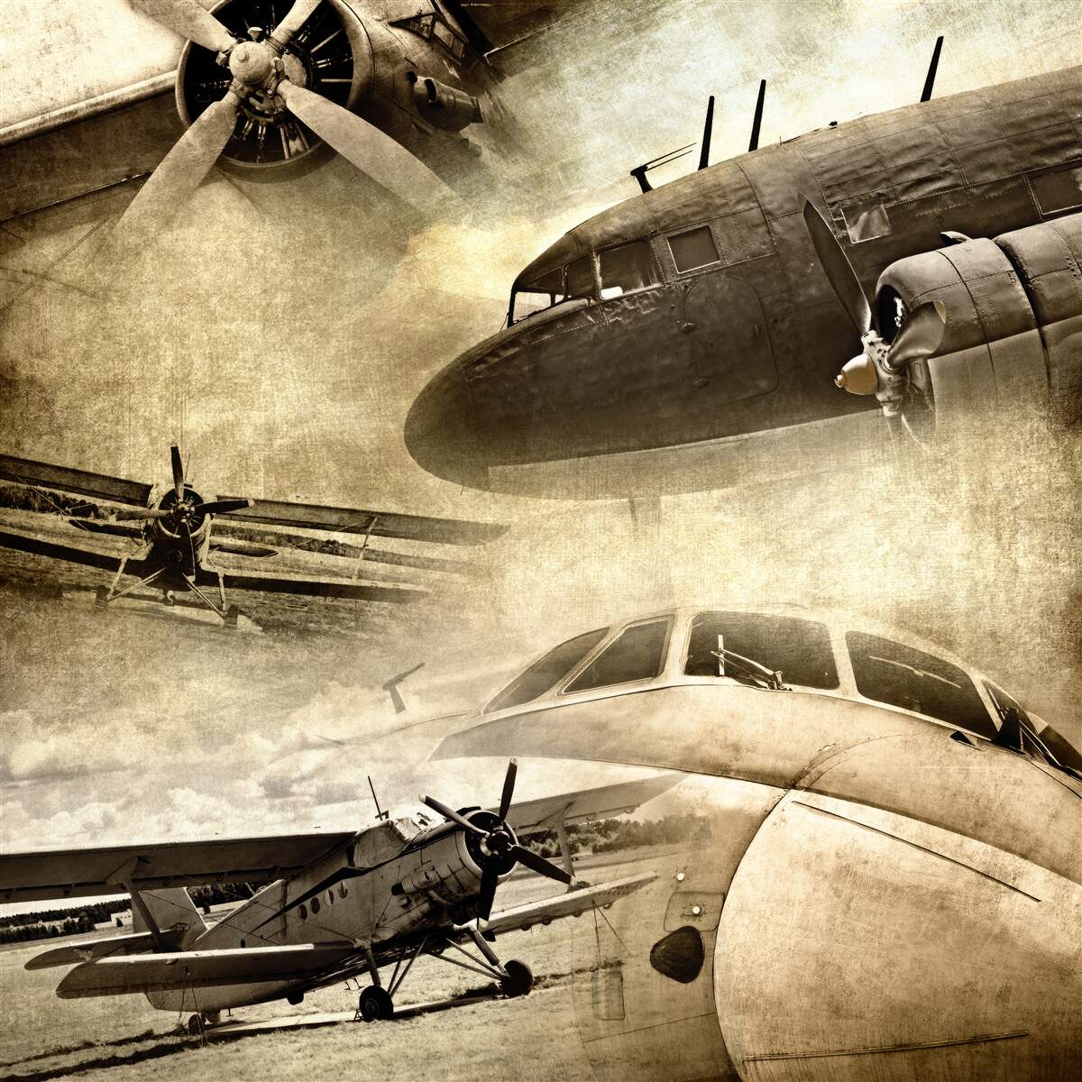 Fototapeten Flugzeuge präsentiert