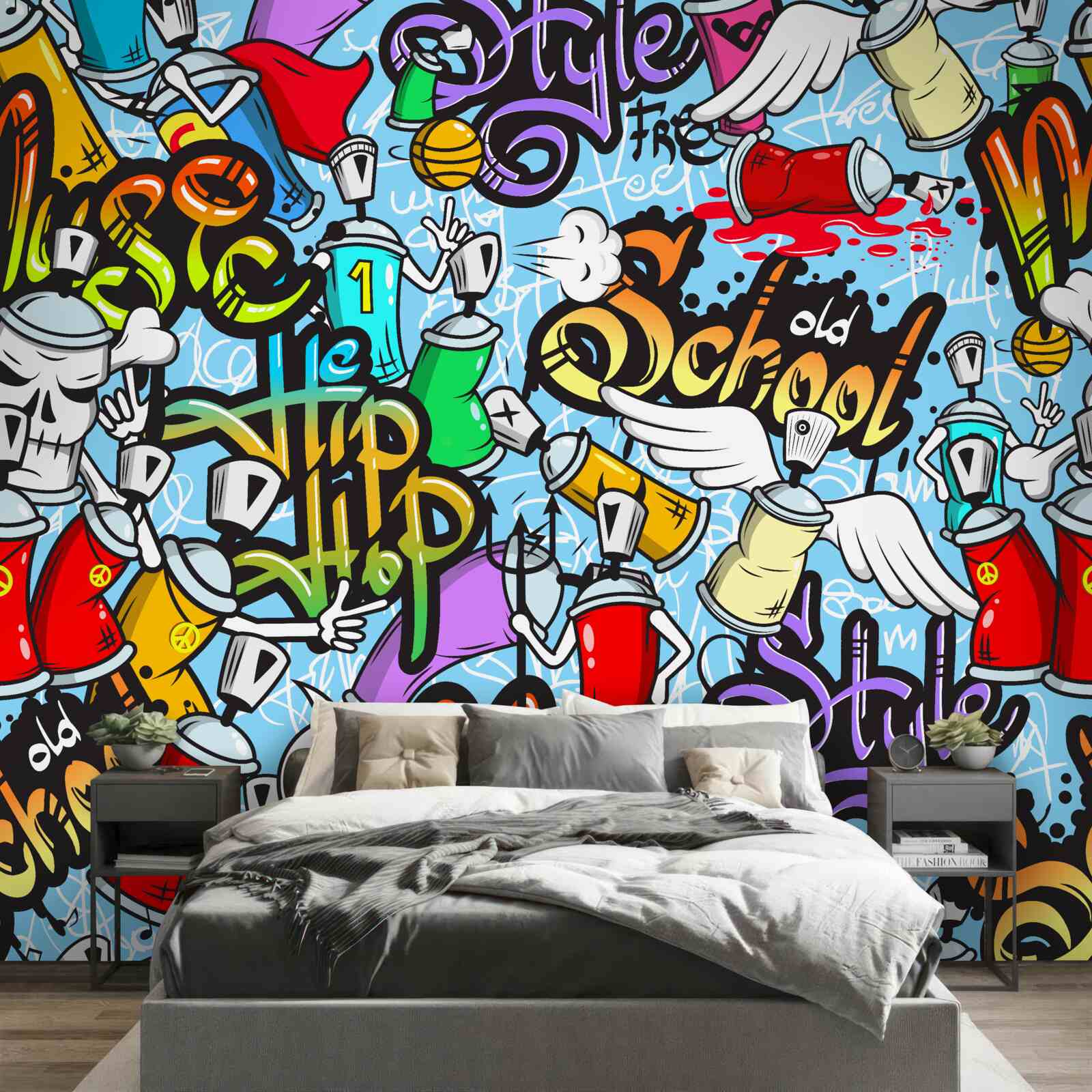 Fototapeten Graffiti in verschiedenen Farben