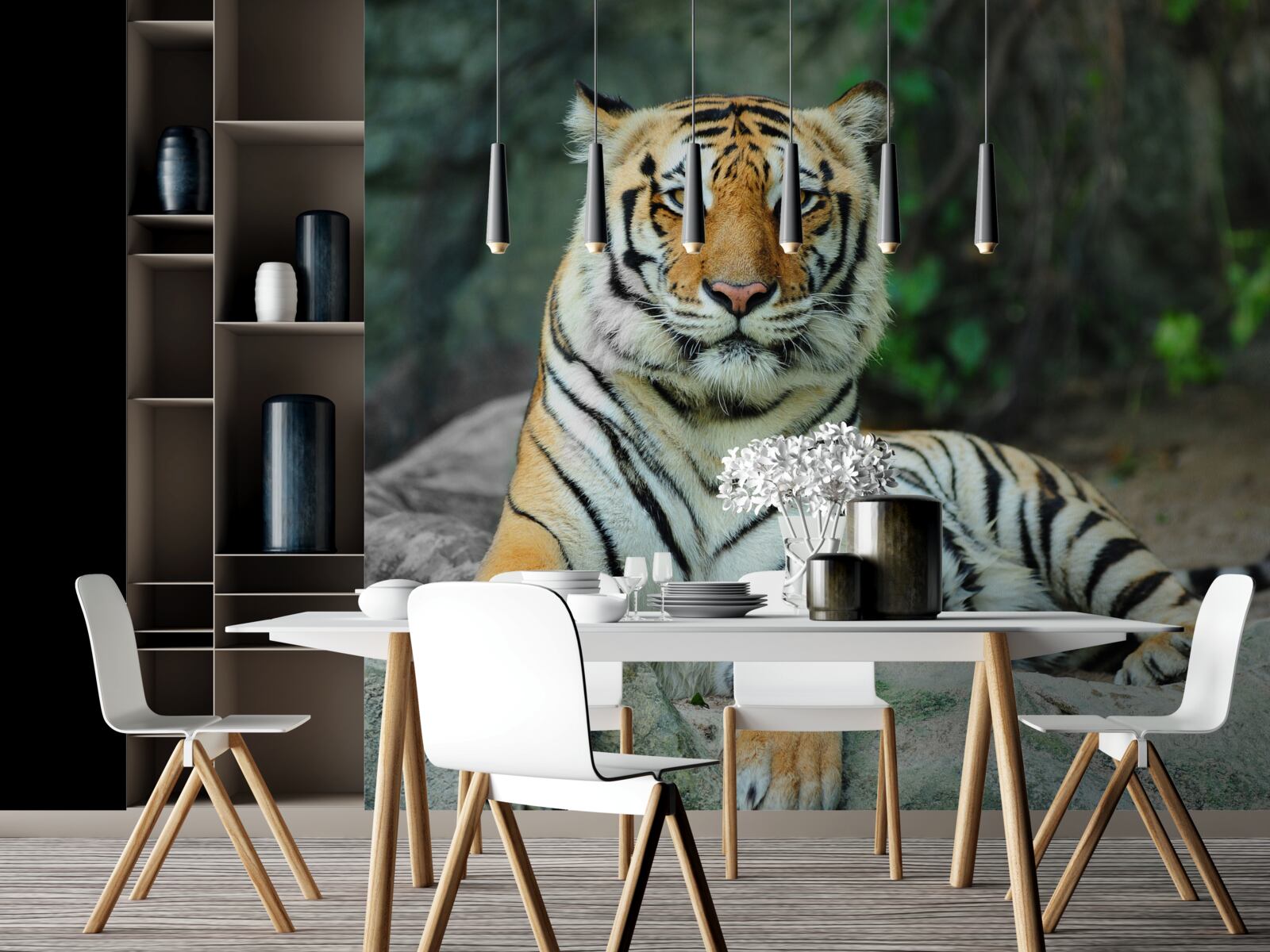 Fototapeten Ein wunderschöner Tiger im Urlaub